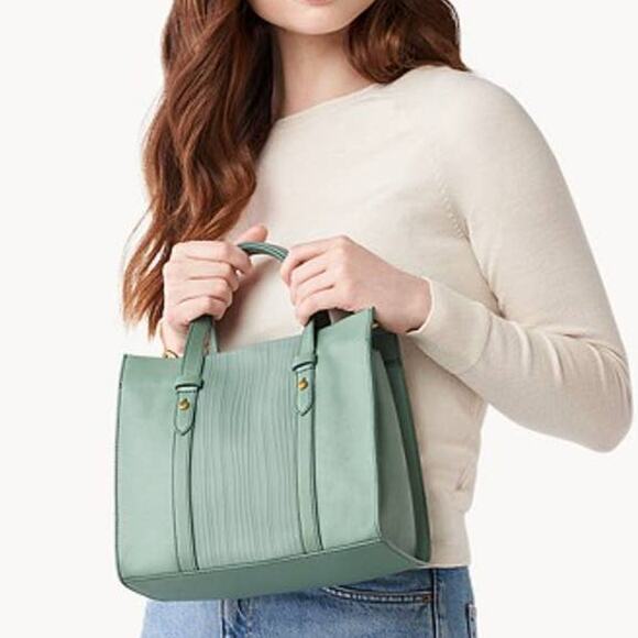 Fossil Kingston Satchel Sage Green - Picture 1 of 11